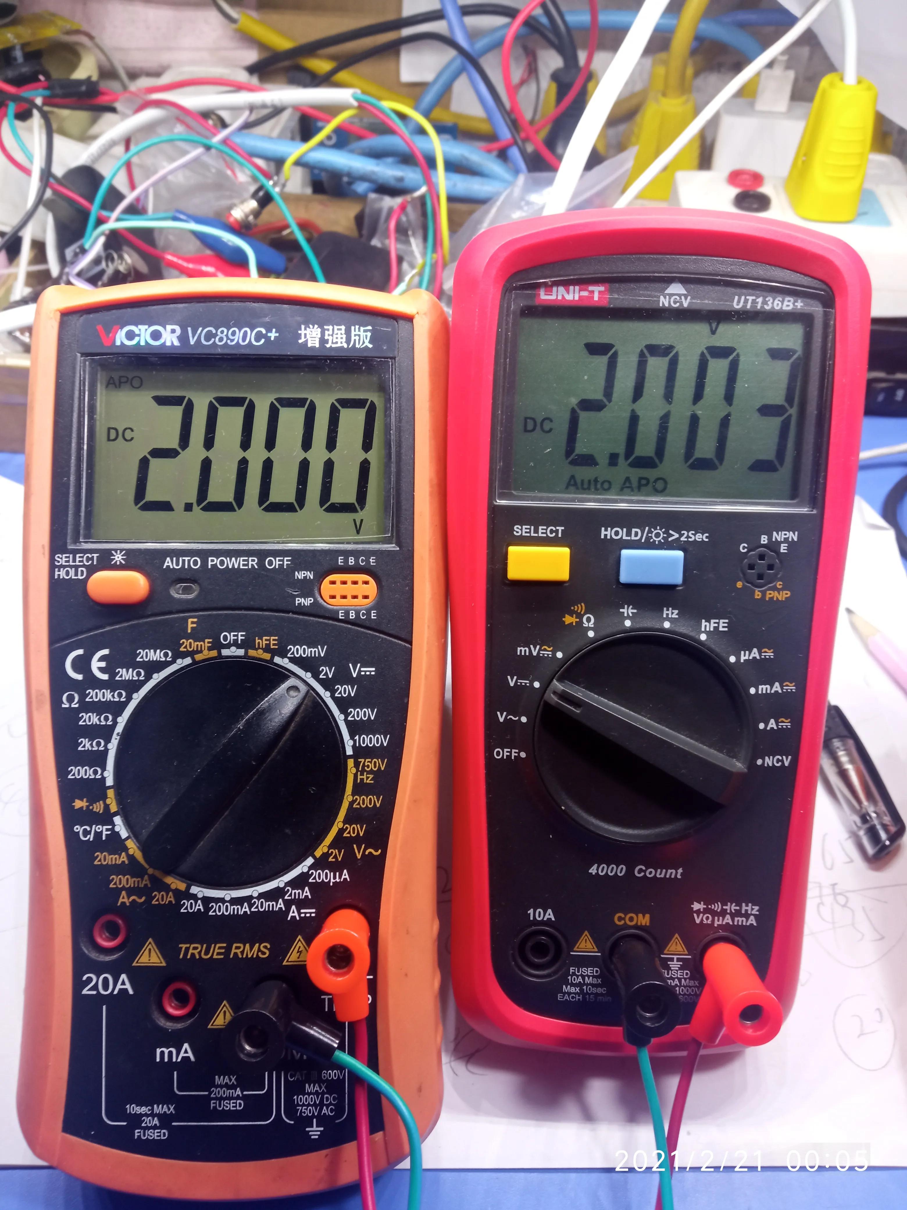 百元内万用表胜利VC890C+和优利德UT136B+对比测评