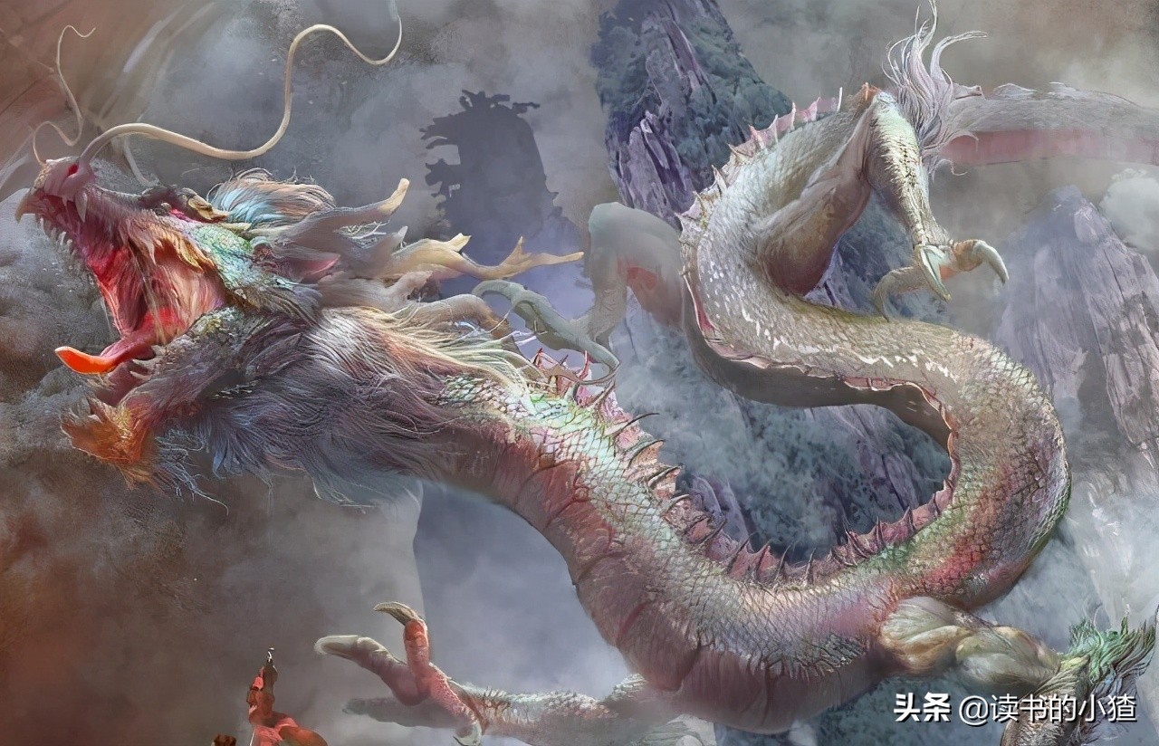 "口吐火,目若炬,鳞甲头角皆露.