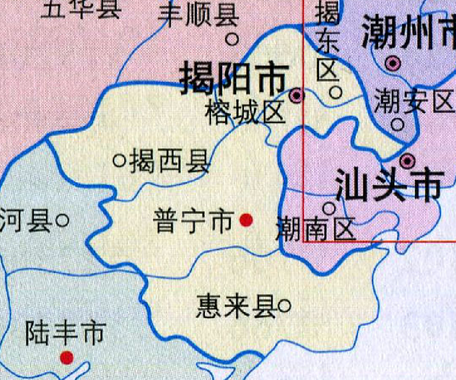 揭阳市各镇地图图片