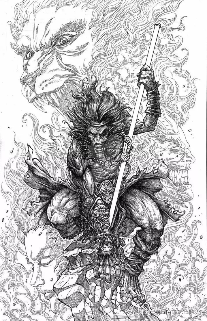 传统纹身寓意人物篇二:齐天大圣(2)