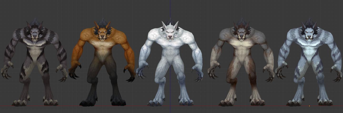 魔兽世界：9.0新幻化外观及狼人的肤色定制选项