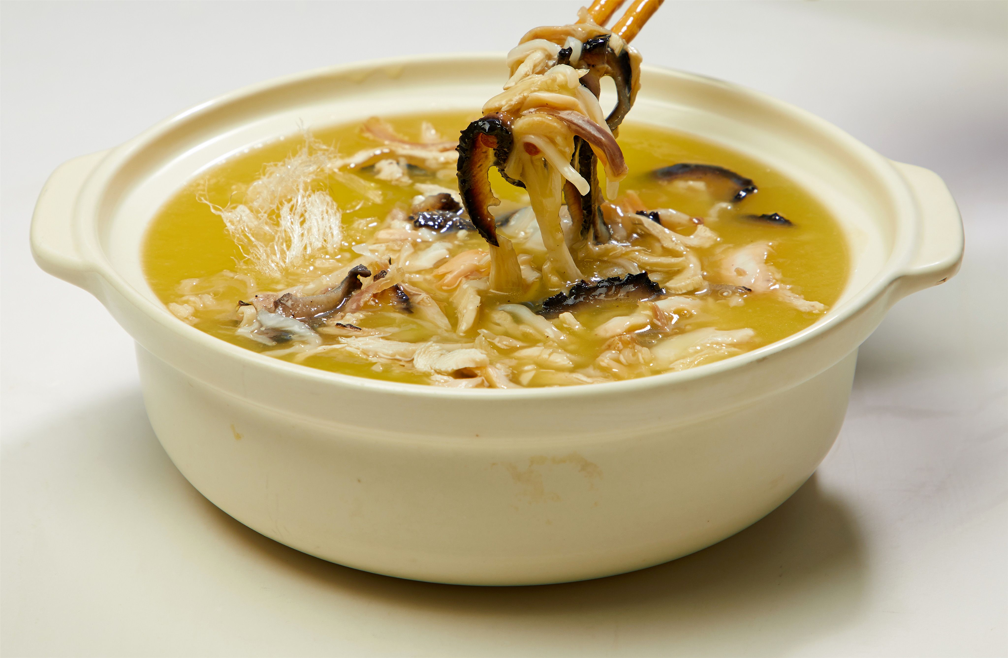 【南瓜鸡丝羹】做法步骤图 色味俱佳 营养丰富 不用再担心孩子-起舞食谱网