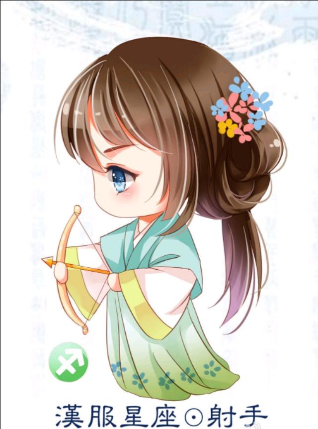 围观君之乔十二星座古风q版人物图