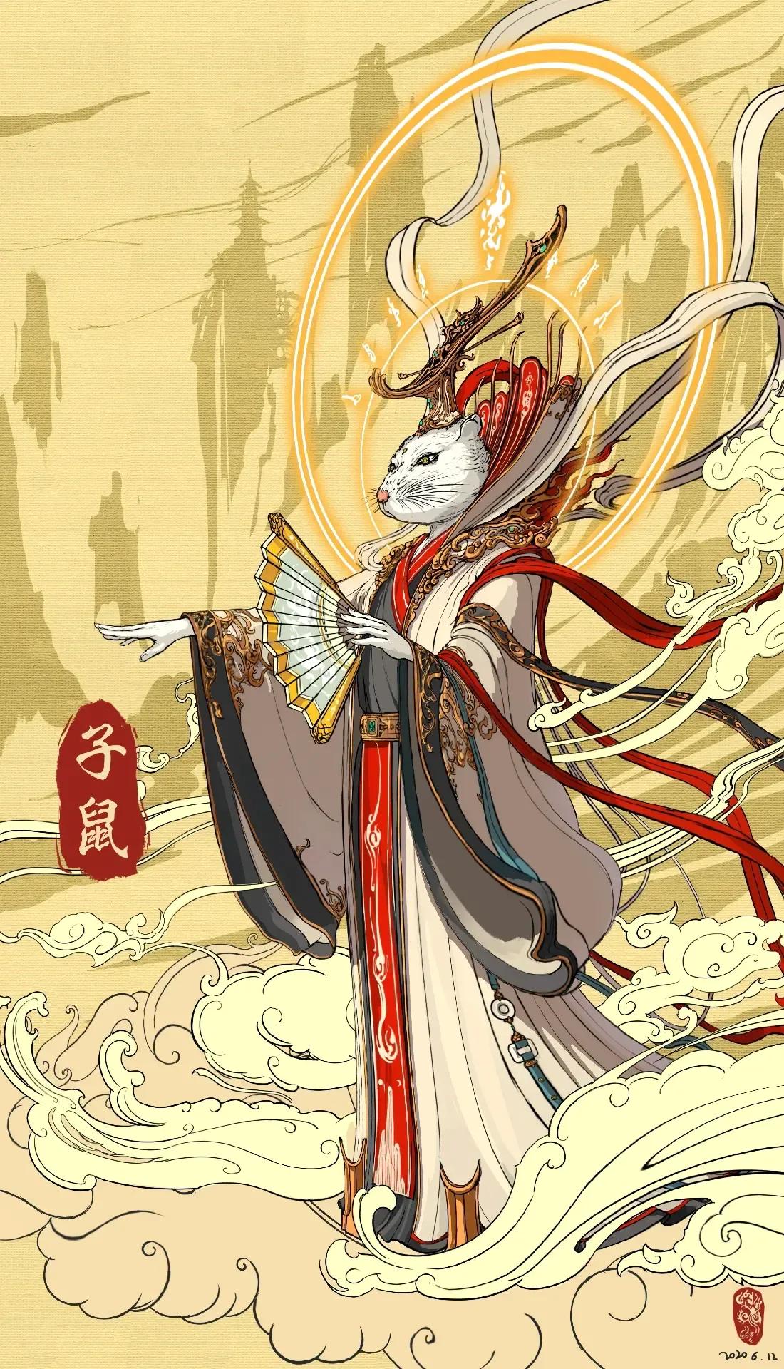 高清壁纸（20）：十二生肖，国风版