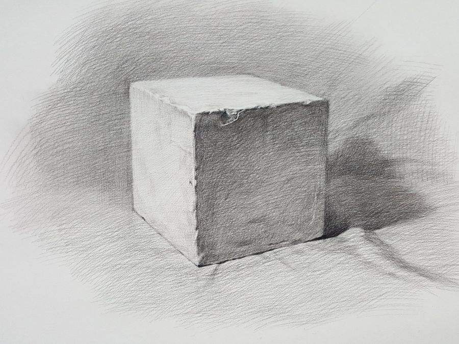 超实用干货素描绘画教程,以及素描基础知识——基础石膏正方体篇