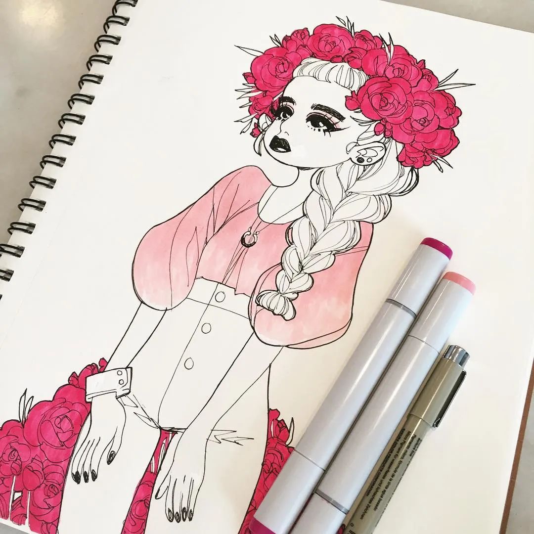 马克笔绘画作品(马克笔绘画作品图片大全)