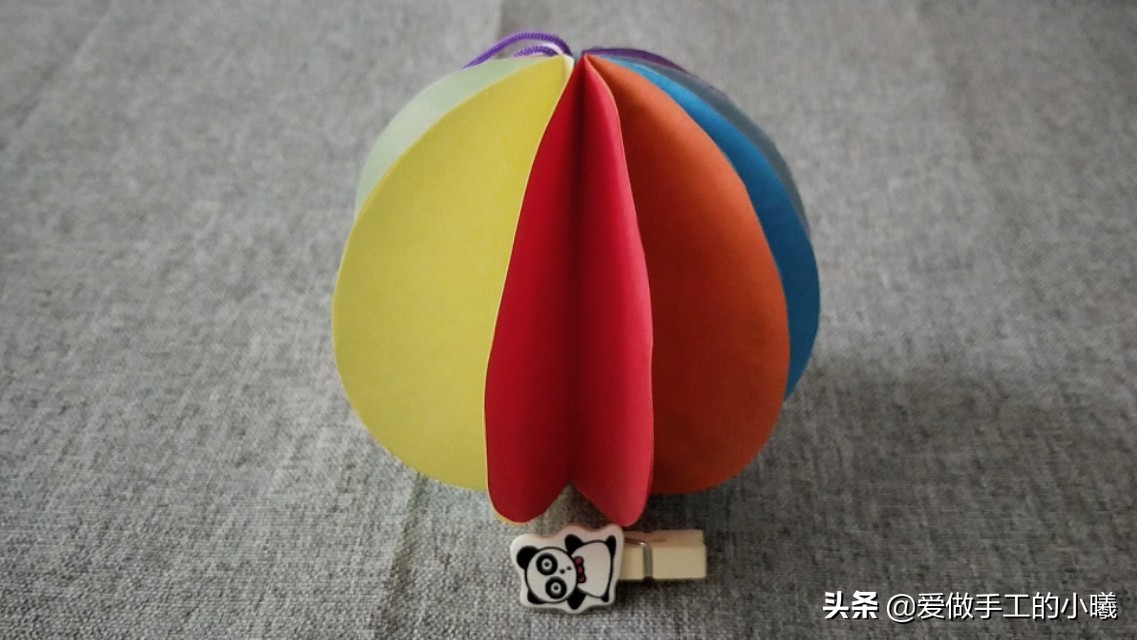 幼儿园手工教程，简单好看的折纸灯笼，简单几步轻松完成