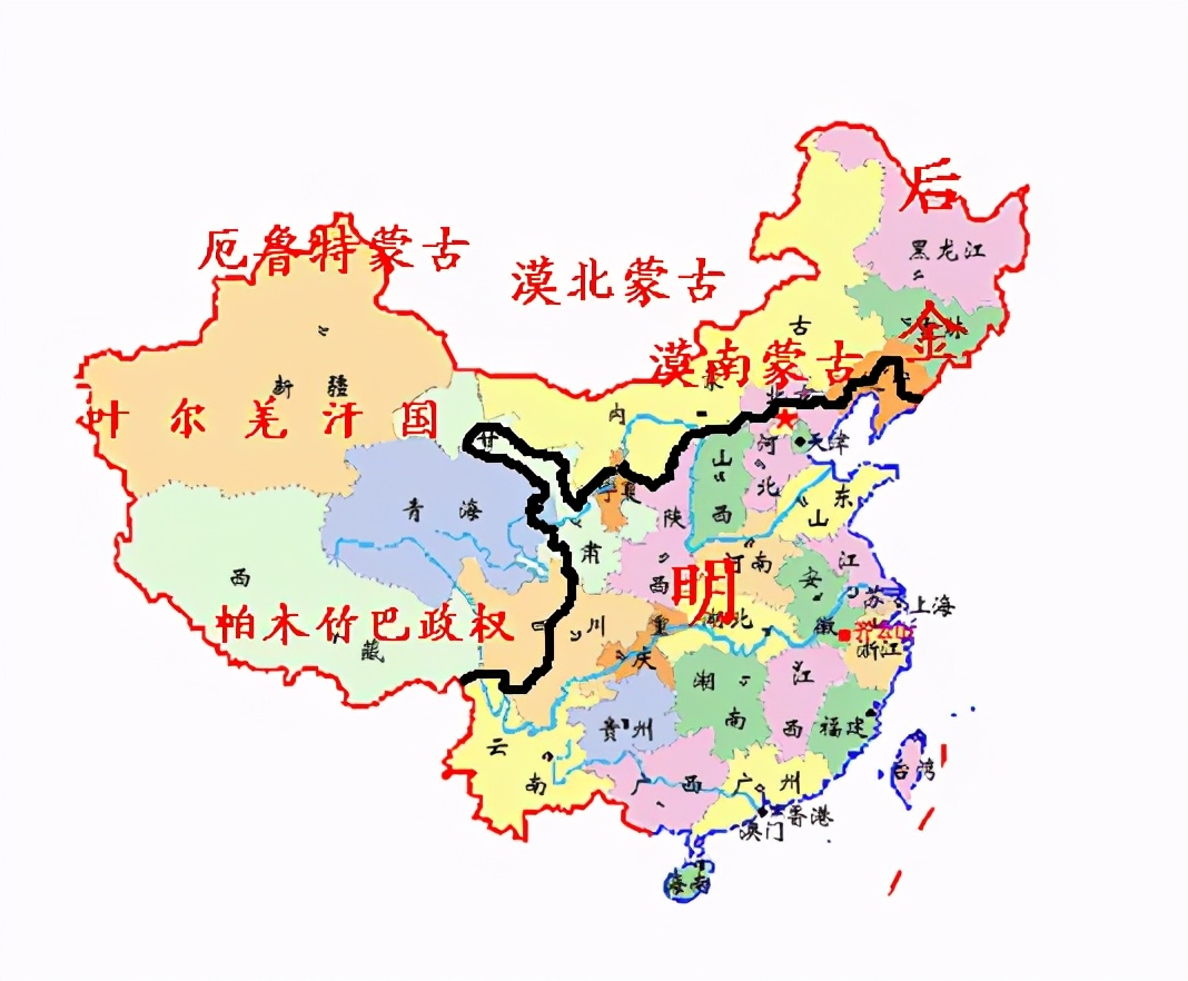 蒙古诸部分布图图片