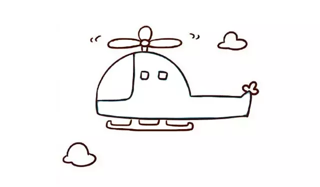 简笔画 | 炫酷的直升飞机绘画教程, 分分钟学会,收藏起来教孩子