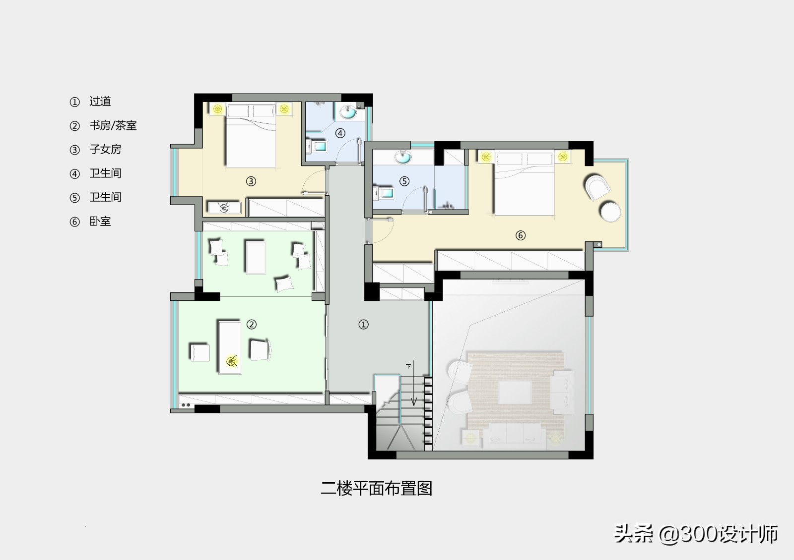 陈柯辛作品：晒晒200㎡复式装修，总造价90万，上下层挑高6米