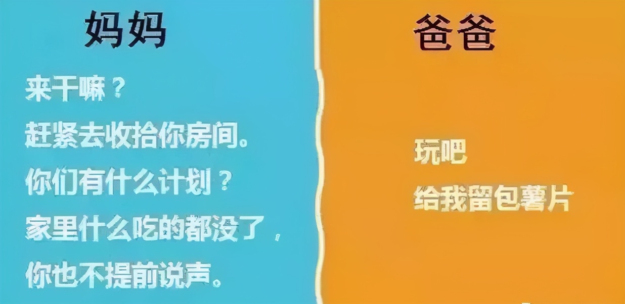 爸爸和妈妈的区别是什么