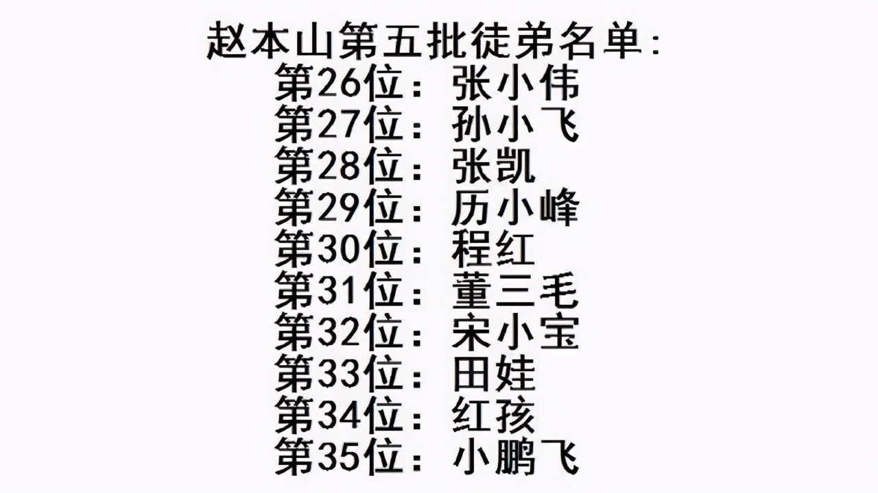 赵本山有多少弟子(赵本山108位徒弟，真正被承认的只有86人，22人都是蹭热度)