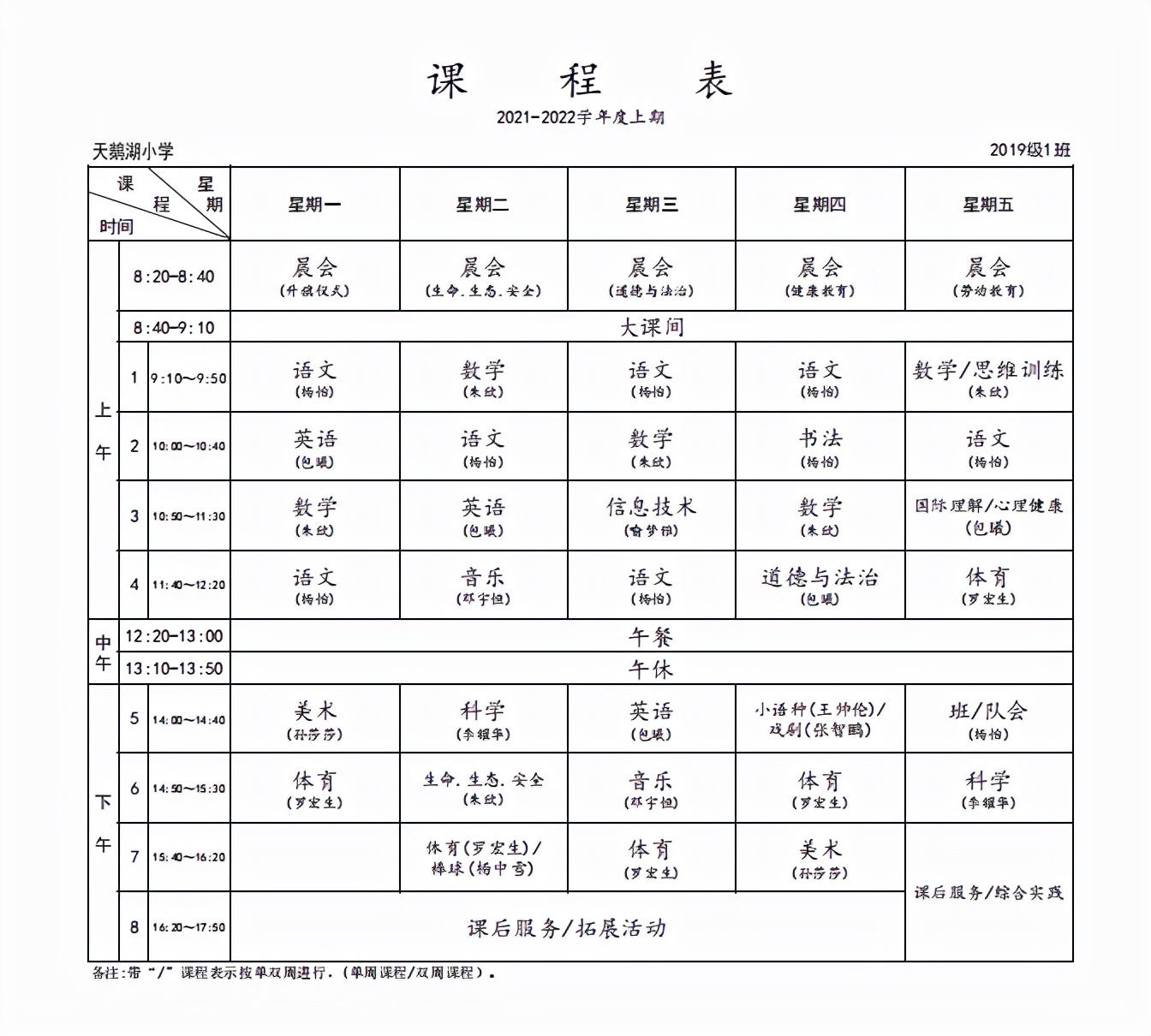 小学课程有哪些(小学三年级课程表) - 家电维修网