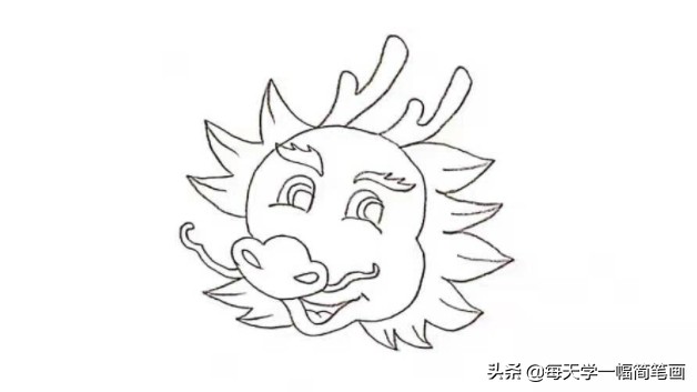 龙头怎么画简笔画图片彩色