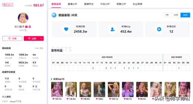 抖音井川里予“庞欣然个人资料背景经历”改名悲伤玉米排骨汤
