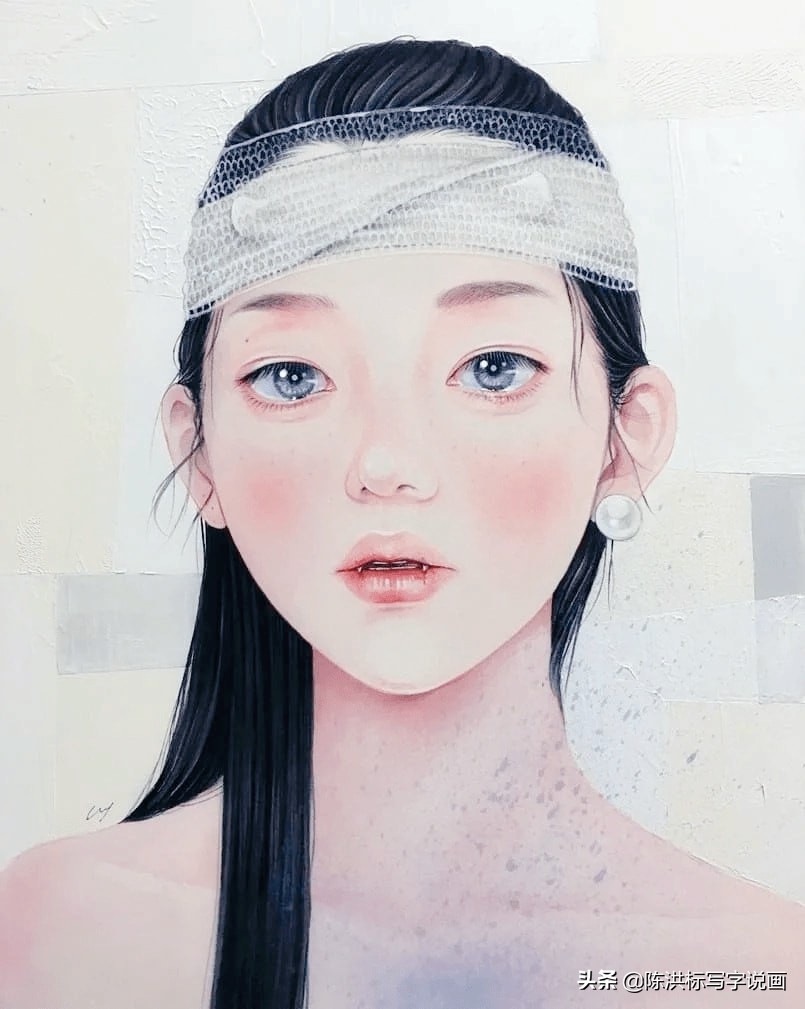 画中的人体太真实，少女伤心的泪水清晰可看，神情楚楚可怜惹人爱