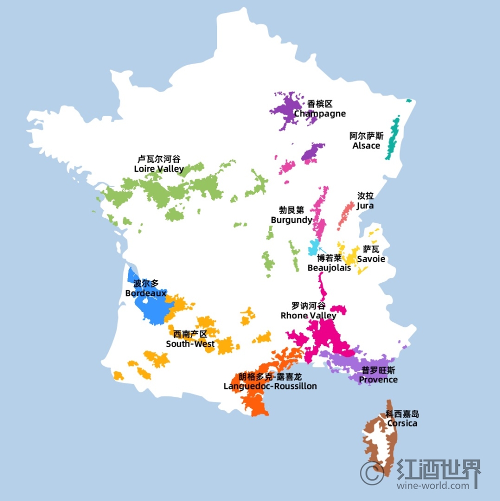 法国红酒产区及等级详解，法国葡萄酒产区介绍？