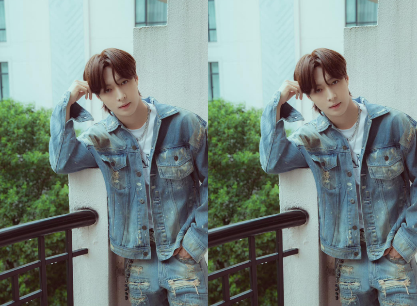 张艺兴换发型如换人，狼尾头配复古外套，靠栏杆随便摆POSE都有型