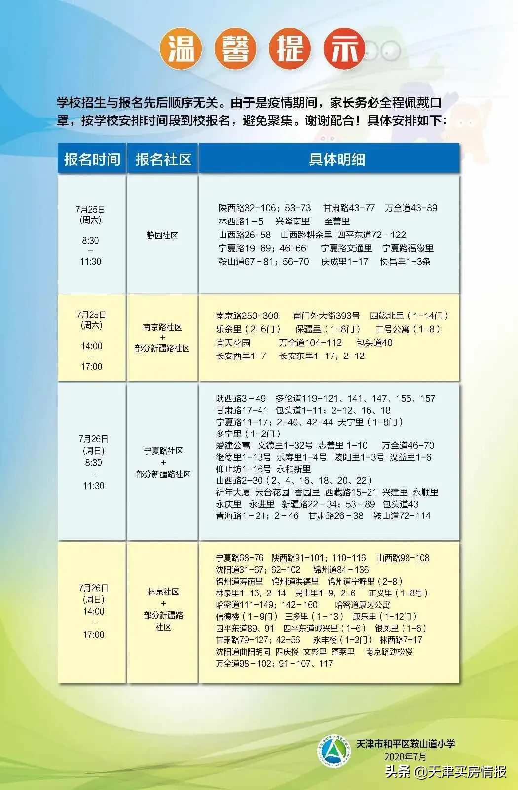 注意！天津这些小区实行“六年一学位”！学位被占用怎么查？