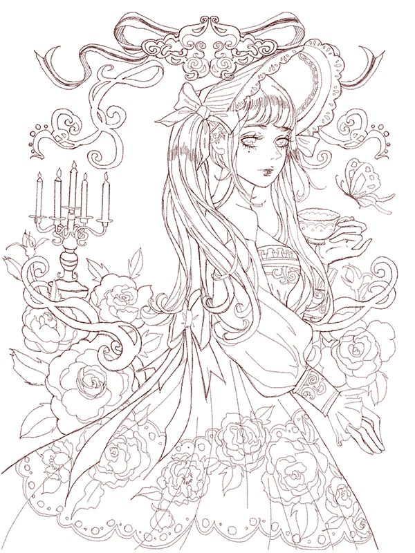 这组超有风格的水彩少女,不仅仅是小清新,还自带飘逸