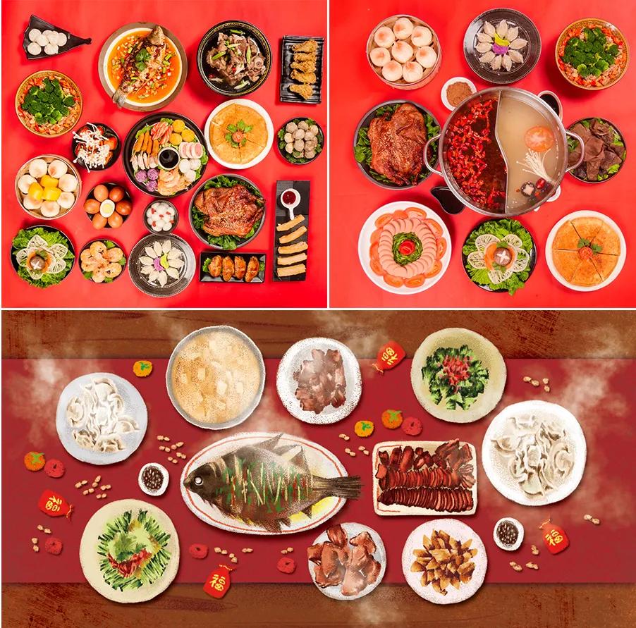 儿童画教程 | 新年主题画《年味，从一桌年夜饭开始！》