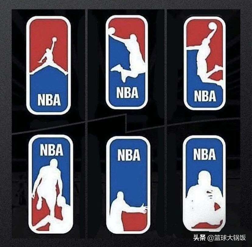 nba联盟标志图片高清(美媒晒6个新的联盟LOGO图，KD詹皇剪影都出现，球迷乐了)