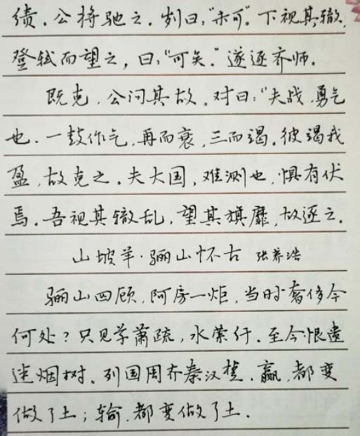 中学学霸古文抄写作业，字迹潇洒飘逸，轻松打动老师的“芳心”