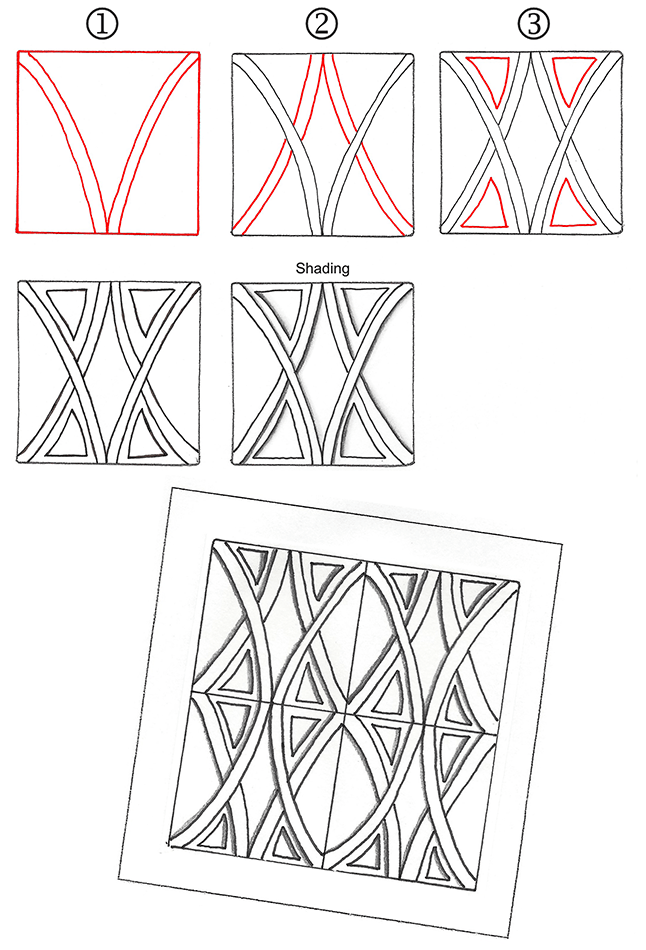 细看就会的零此基础绘画入门教程,18个禅绕画分解步骤,图案到进阶(图6