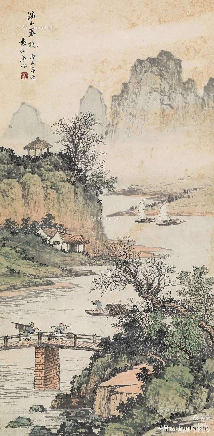 春晓图片(名家山水画《春晓图》欣赏)