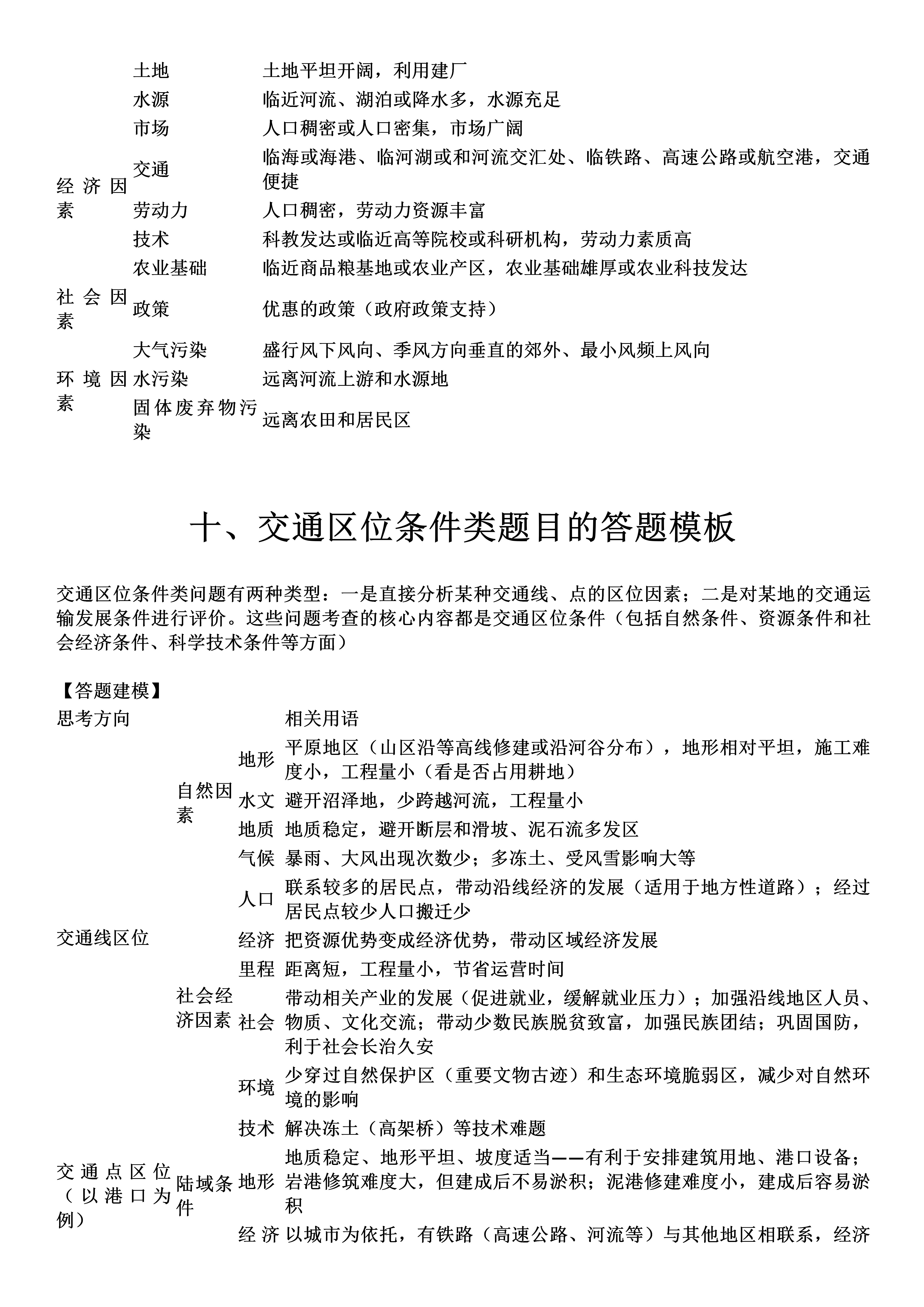 考试必备丨最全高考地理规范答题模板！打印一份用三年，人手一份