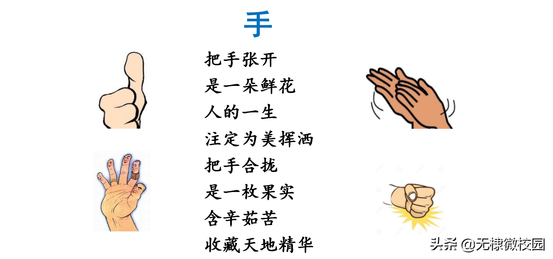 五年级语文下册22《手指》课文讲解、拓展延伸、巩固练习都全了