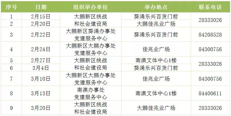 深圳福永和平招聘信息（306场招聘会）