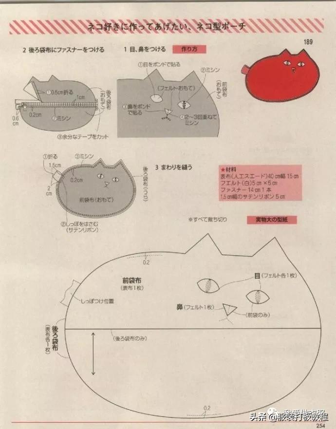 自制双肩包教程有尺寸（双肩包手提包裁剪纸样）