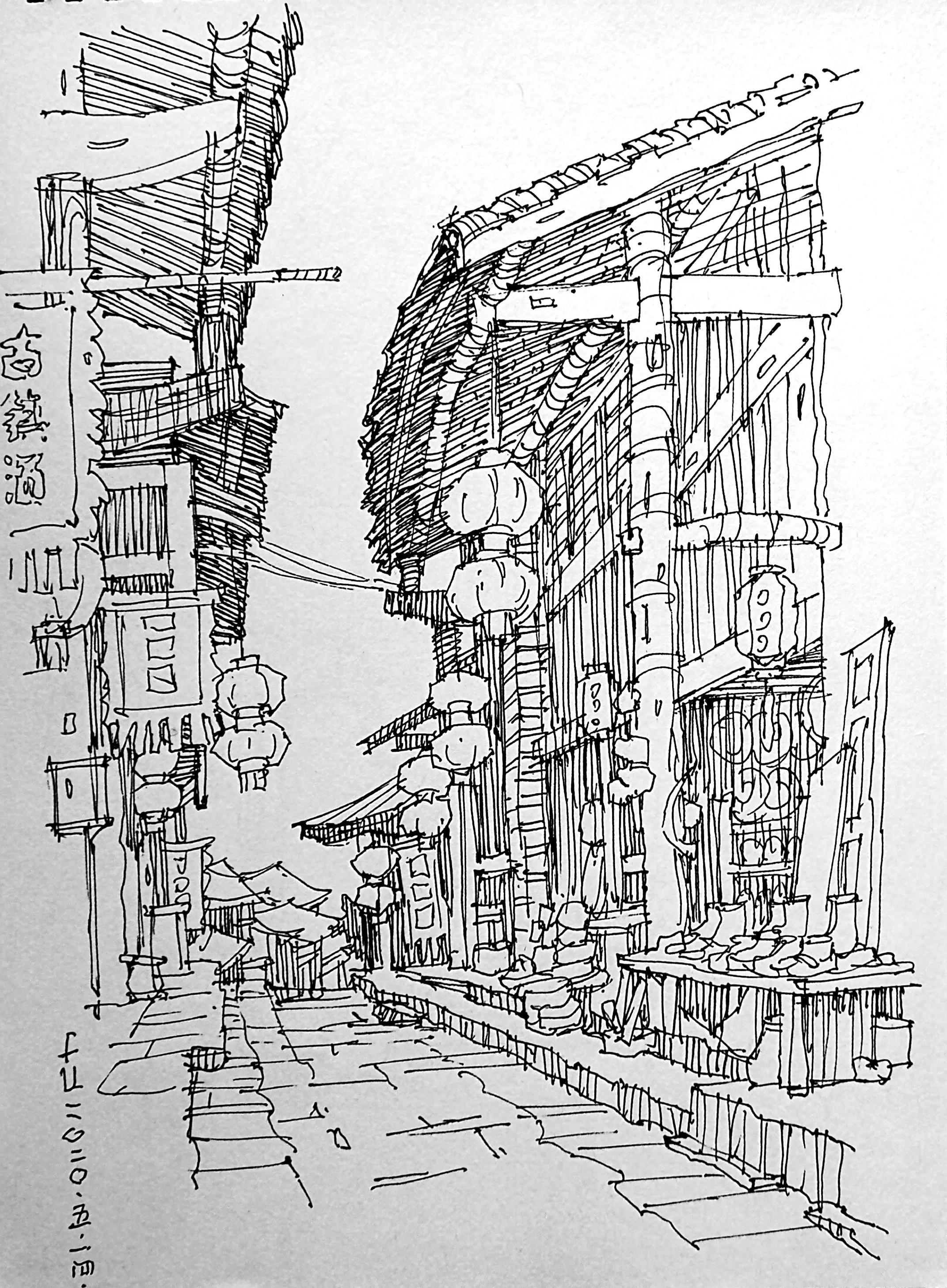 踢足球的人怎么画才好看又简单（足球与绘画丨符宗荣建筑钢笔画）