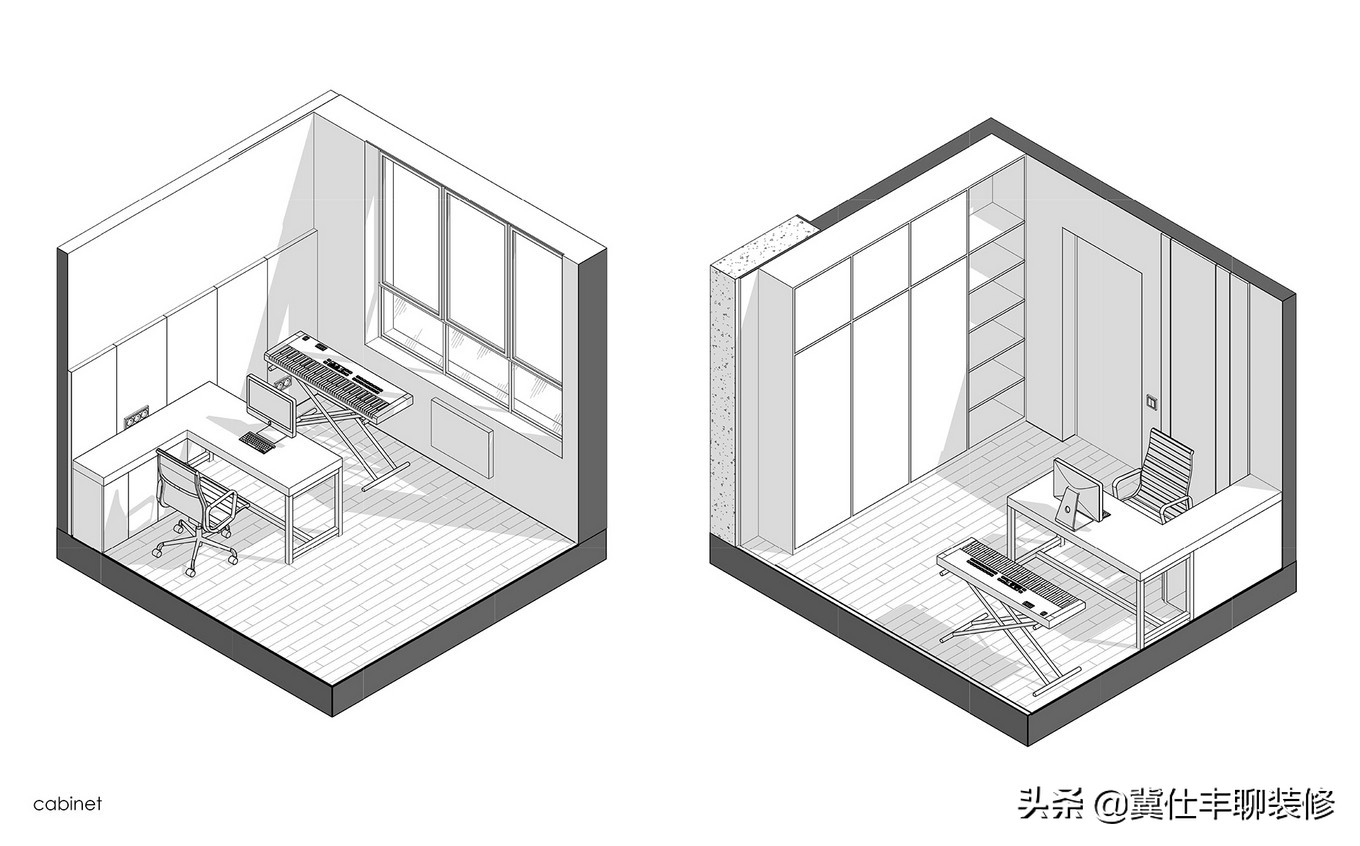 高级灰与高级黑，打造小宅的高级感（附平面图、3D图和实景图）