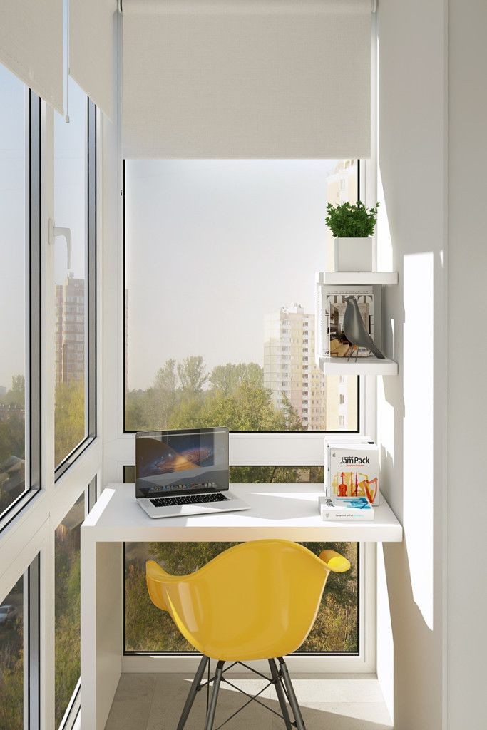 就算只剩一平空间，阳台也能改成书房用，学习收纳风景还独好