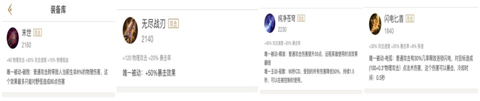 一图带你识装备，看完你就会自己出装了（上篇）