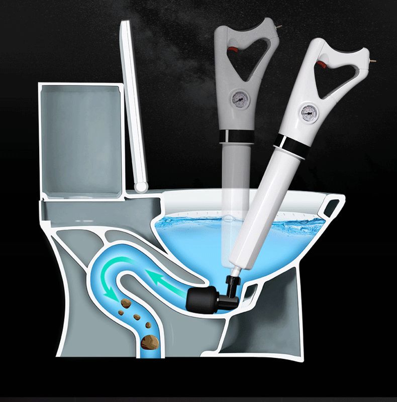 “砰”的一下，就通了，不脏手不用电，马桶水池各种管道堵塞，一炮就通