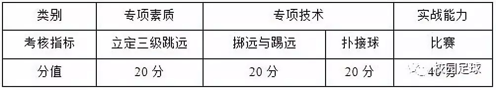 云南省足球专项测试标准（2019体育单招“足球专项”考试方法与评分标准正式公布）