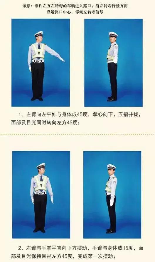 这些动作看不懂,一不小心就违法!交警手势信号图解,司机必备