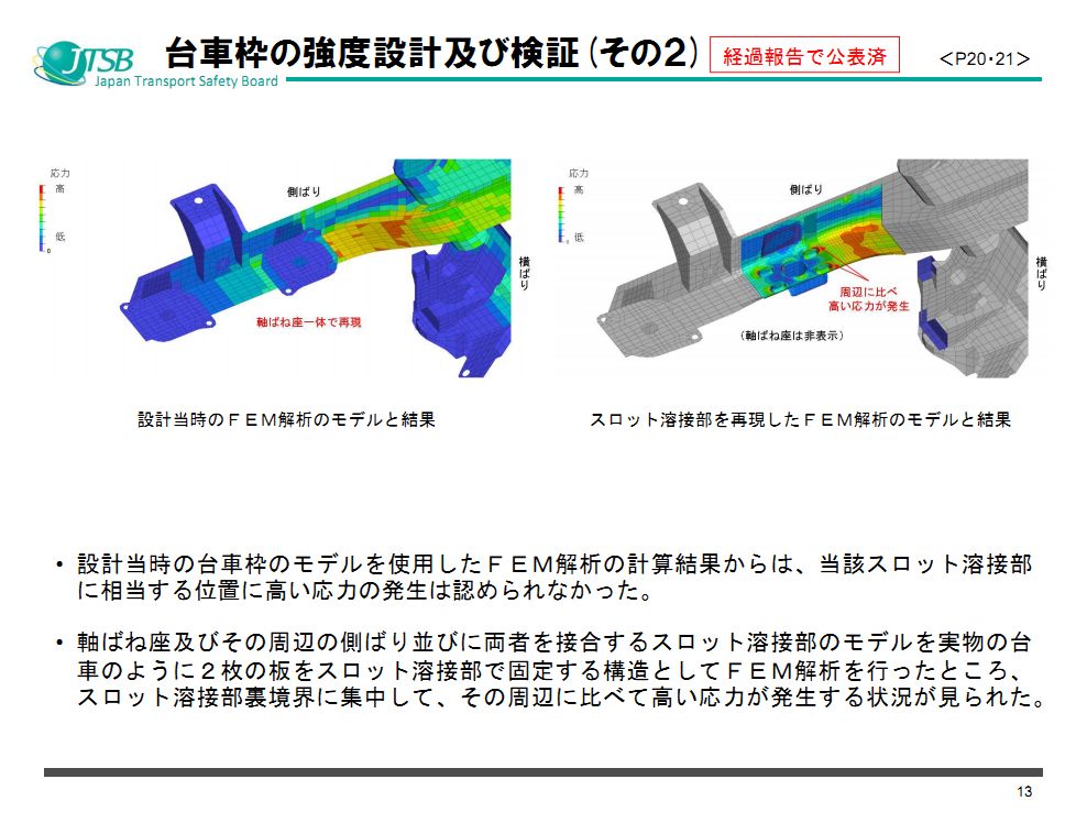 JR西日本新干线转向架开裂问题调查报告出炉(附原版说明资料PPT)