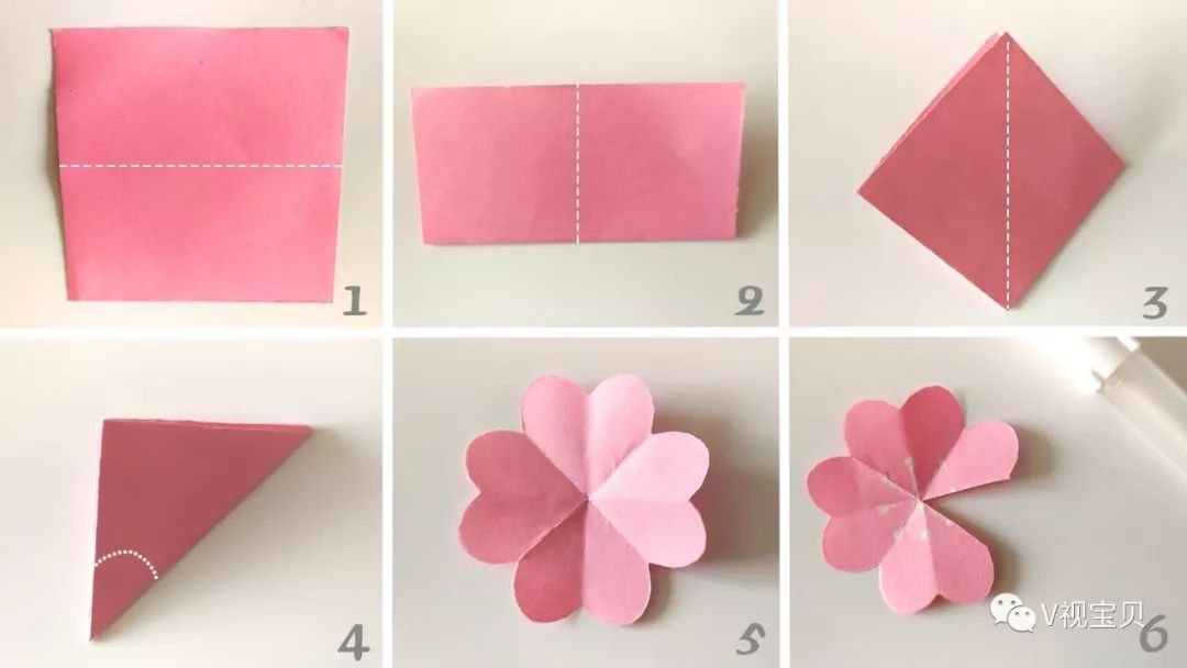 简单唯美的“桃花朵朵开”立体手工小制作！