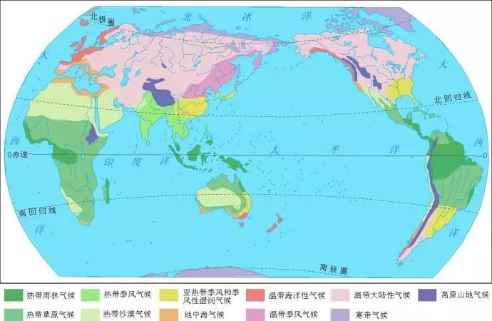 气候类型分布图,气候类型分布图及特点