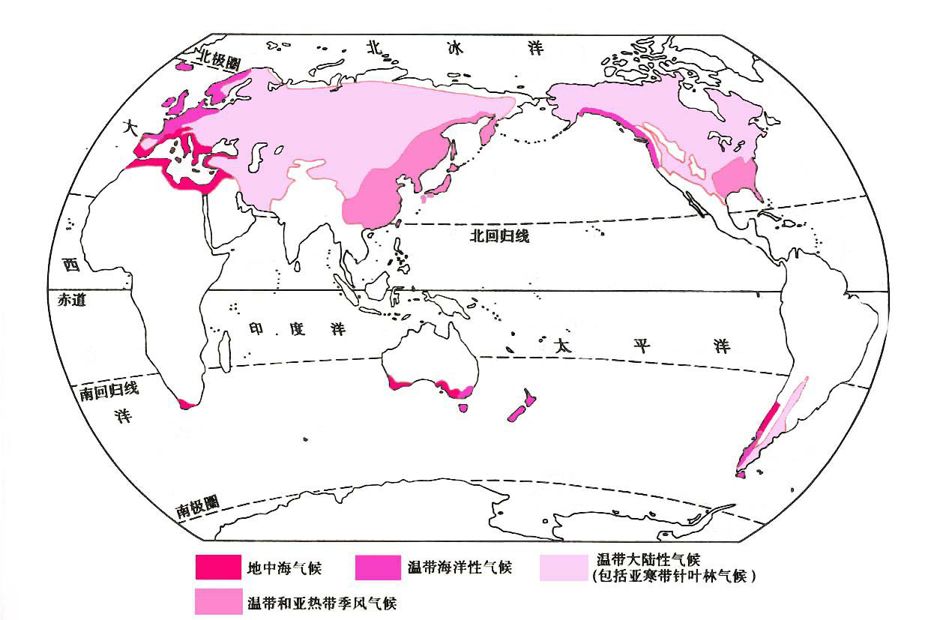 气候类型分布图,气候类型分布图及特点