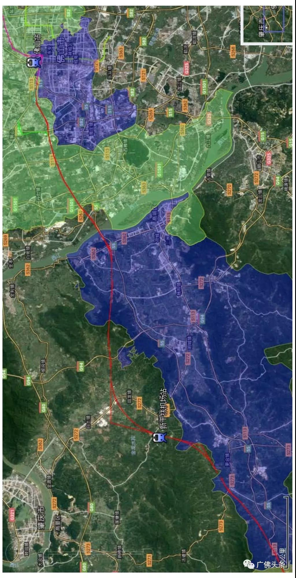 省境內,線路自廣州樞紐廣州站引出,沿途經過廣州,佛山,肇慶,雲浮,陽江