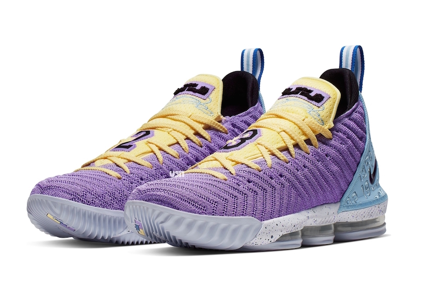 lakers(特殊后跟设计！全新配色 Nike LeBron 16 “Lakers” 即将发售)