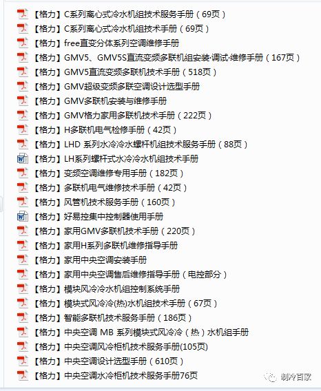「1300套」開(kāi)利、大金、特靈幾十個(gè)品牌中央空調(diào)技術(shù)手冊(cè)+維修培訓(xùn)