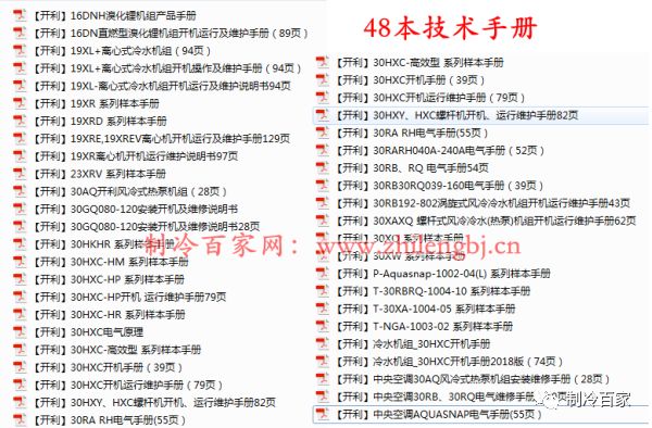 「1300套」開(kāi)利、大金、特靈幾十個(gè)品牌中央空調技術(shù)手冊+維修培訓