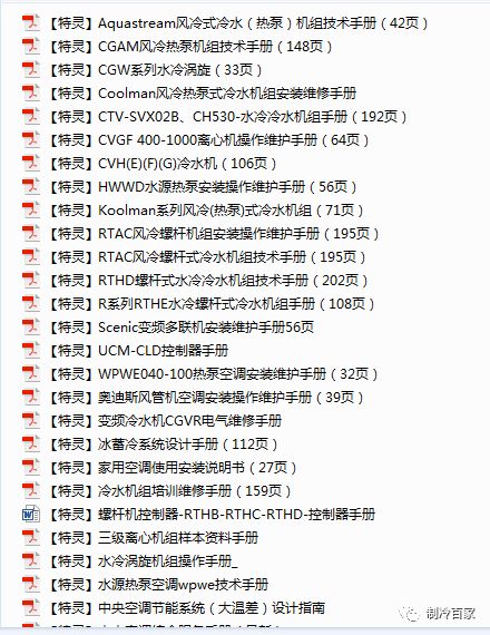 「1300套」開(kāi)利、大金、特靈幾十個(gè)品牌中央空調(diào)技術(shù)手冊(cè)+維修培訓(xùn)
