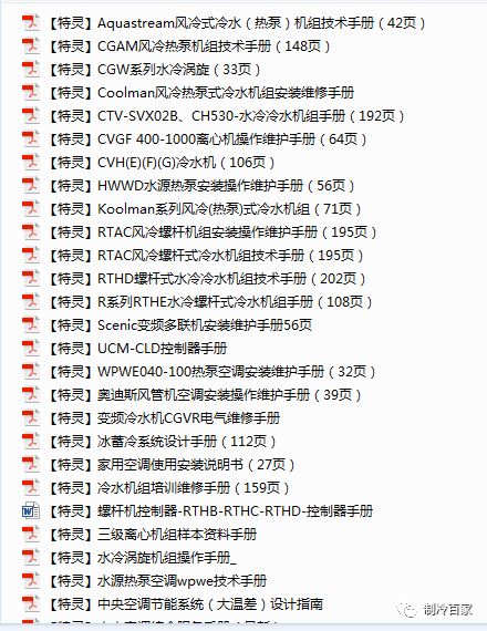 「1300套」開利、大金、特靈幾十個品牌中央空調技術手冊+維修培訓